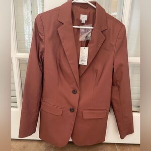 A New Day Brown Blazer Structured Suit Jacket